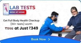 Flat 73% Off MediBuddy Basic Full Body Health Checkup (60+ Test) worth ₹1299 at Just ₹349