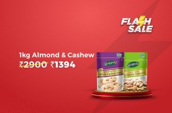 🔥Happilo Premium Dry Fruit Combo 2kg (Almond 1kg, Cashews 1kg) @ 1394
