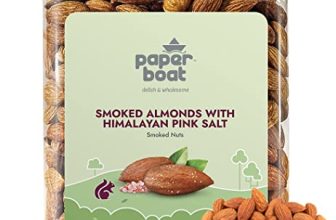 Paper Boat Premium Smoked and Roasted Almonds Himalayan Pink Salt, Healthy Snack - Salted Badam, Reusable Jar